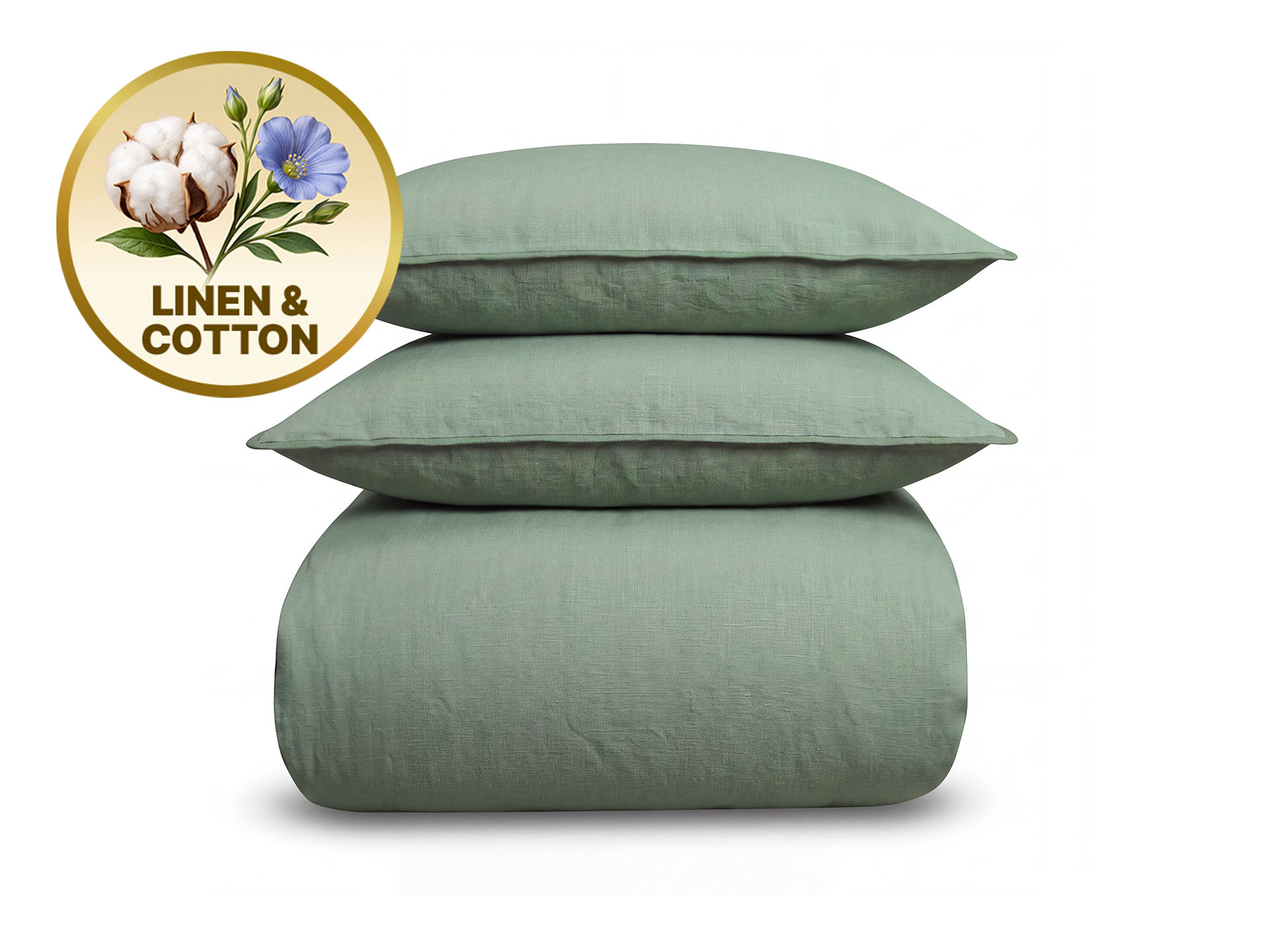 Dormeo posteľná bielizeň Linen zelená