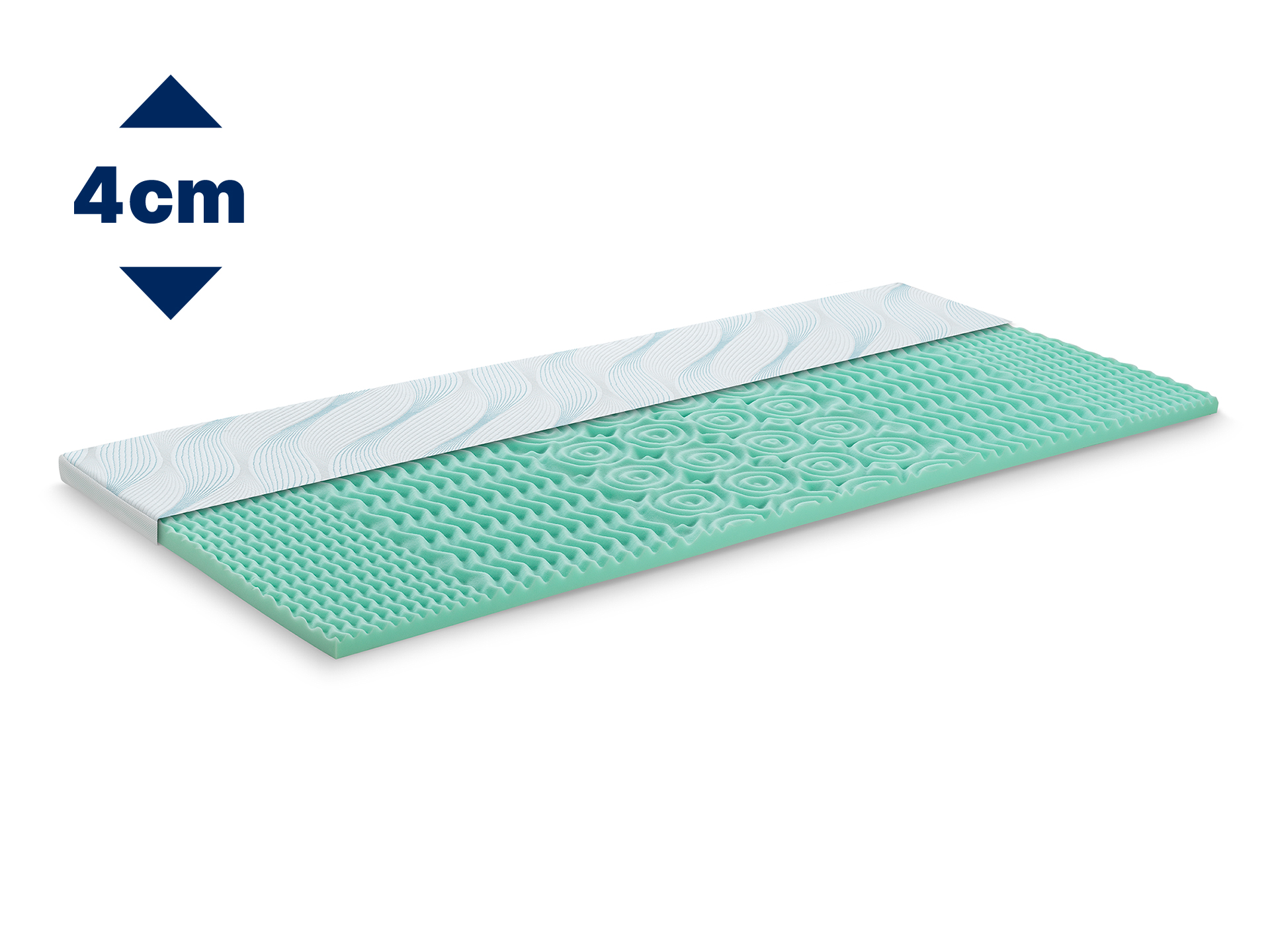 Dormeo vrchný matrac Aloe Vera Vitalis 2v1 4 cm, obojstranný poťah, chladivá & celoročná strana, podporná pena Orthocell™, 5 zón pohodlia, ošetrenie a