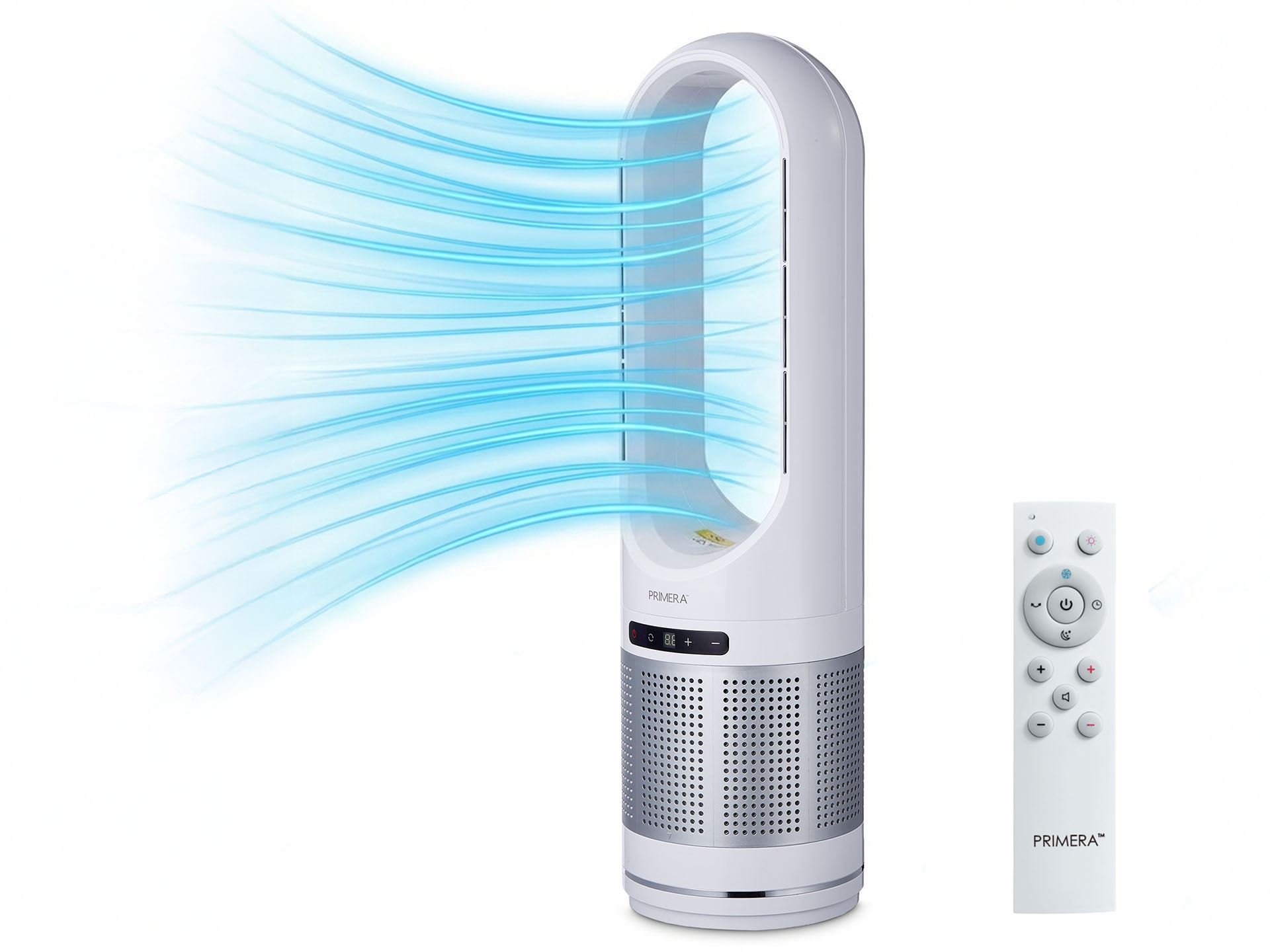 Primera bezlopatkový ventilátor, ohrievač a čistička vzduchu