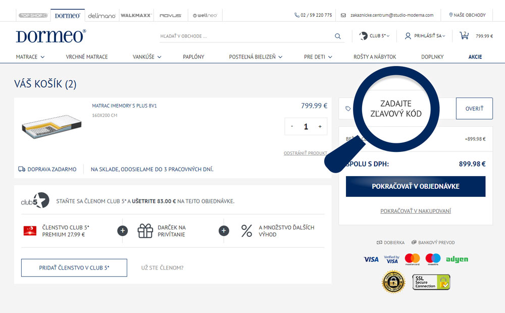 Ako správne použiť zľavový kupón Dormeo