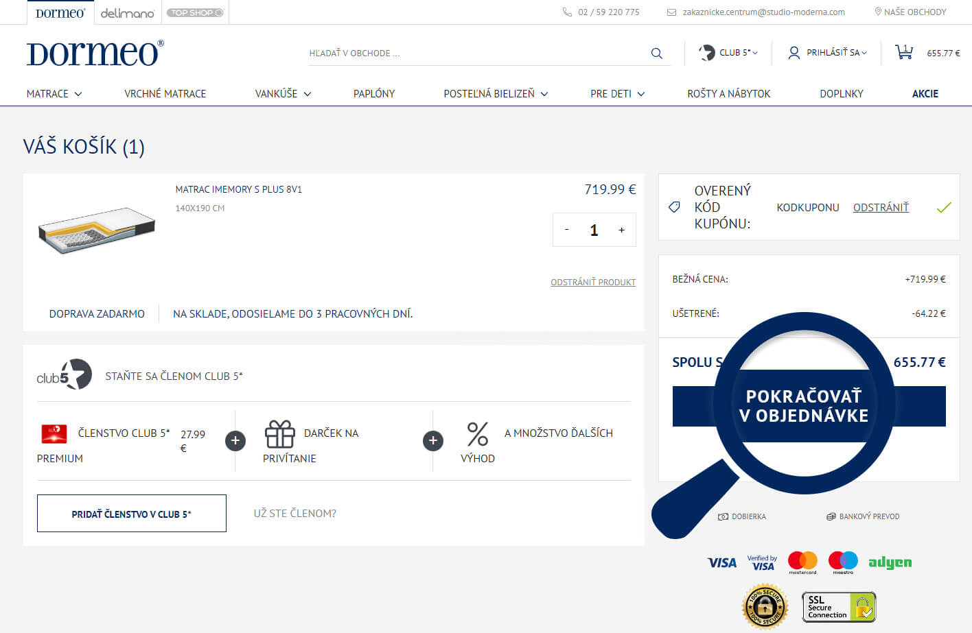 Ako správne použiť zľavový kupón Dormeo